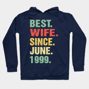 20th Wedding Anniversary Gifts Best Wife Since Jun Hoodie